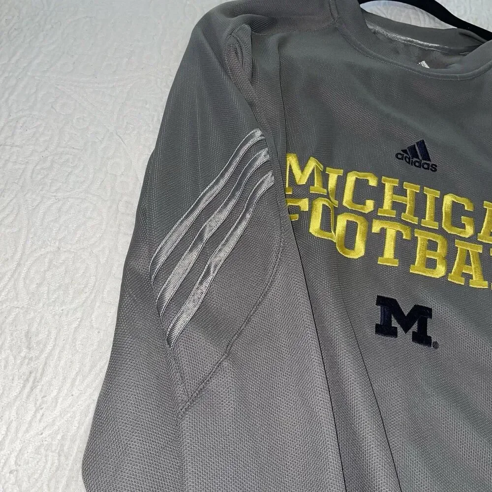 Adidas‎ Climawarm Michigan Football Gray Men’s Sweatshirt Sz XL